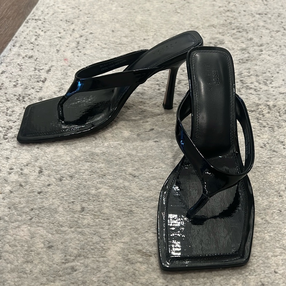 ASOS patent leather heeled sandal